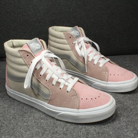 Vans Sk8 Hi Color Block Pink Multi Color Shoes Suede Canvas, Womens Size 9 - Picture 1 of 15